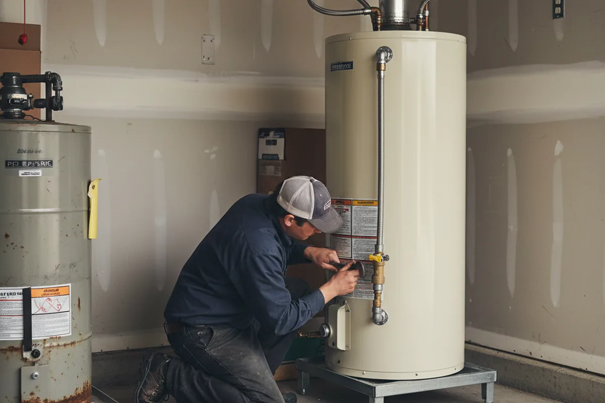 Water heater and shutoff valve replacement in Kankakee